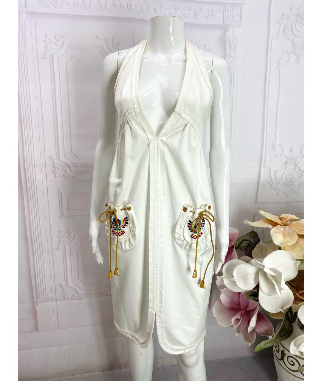 DSQUARED2 Белый хлопковый сарафан, фото 5