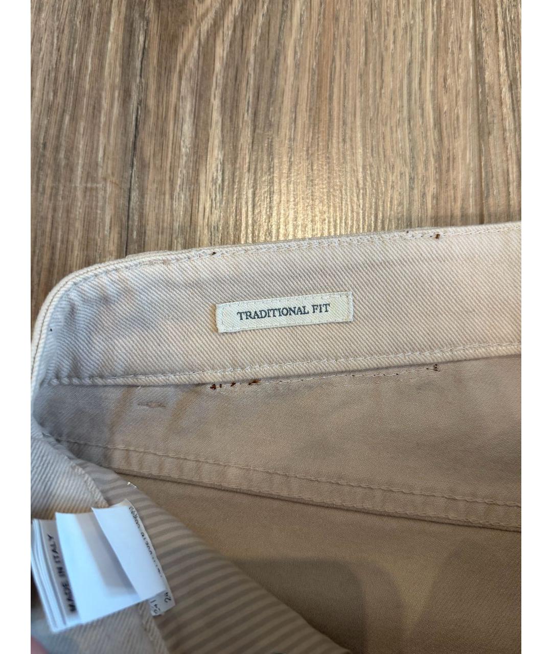 BRUNELLO CUCINELLI Бежевые прямые джинсы, фото 5