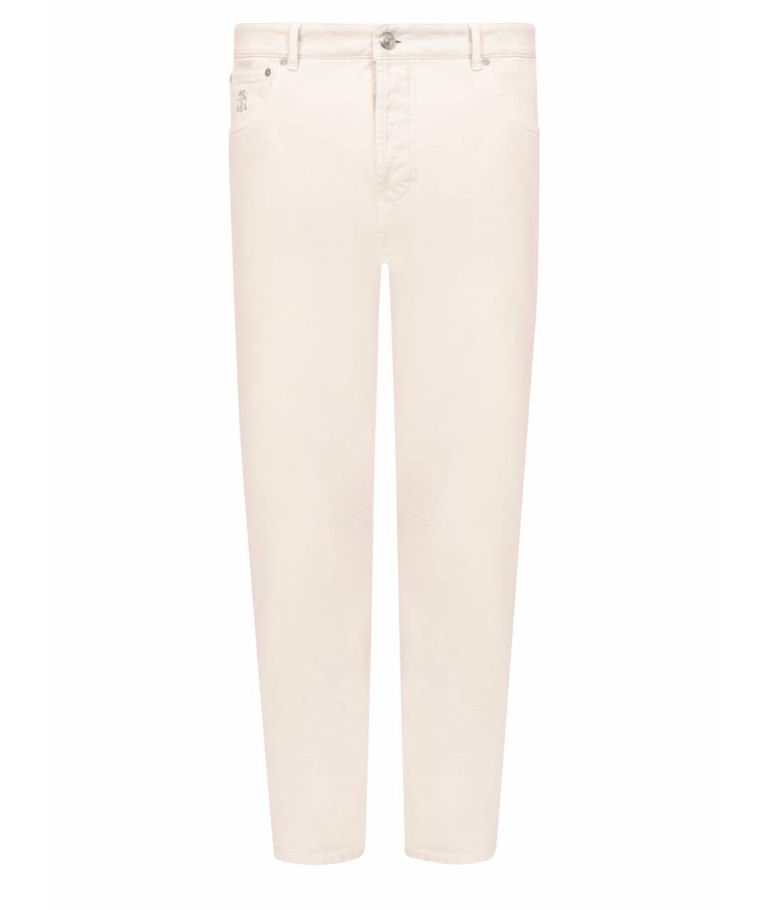 BRUNELLO CUCINELLI Бежевые прямые джинсы, фото 1