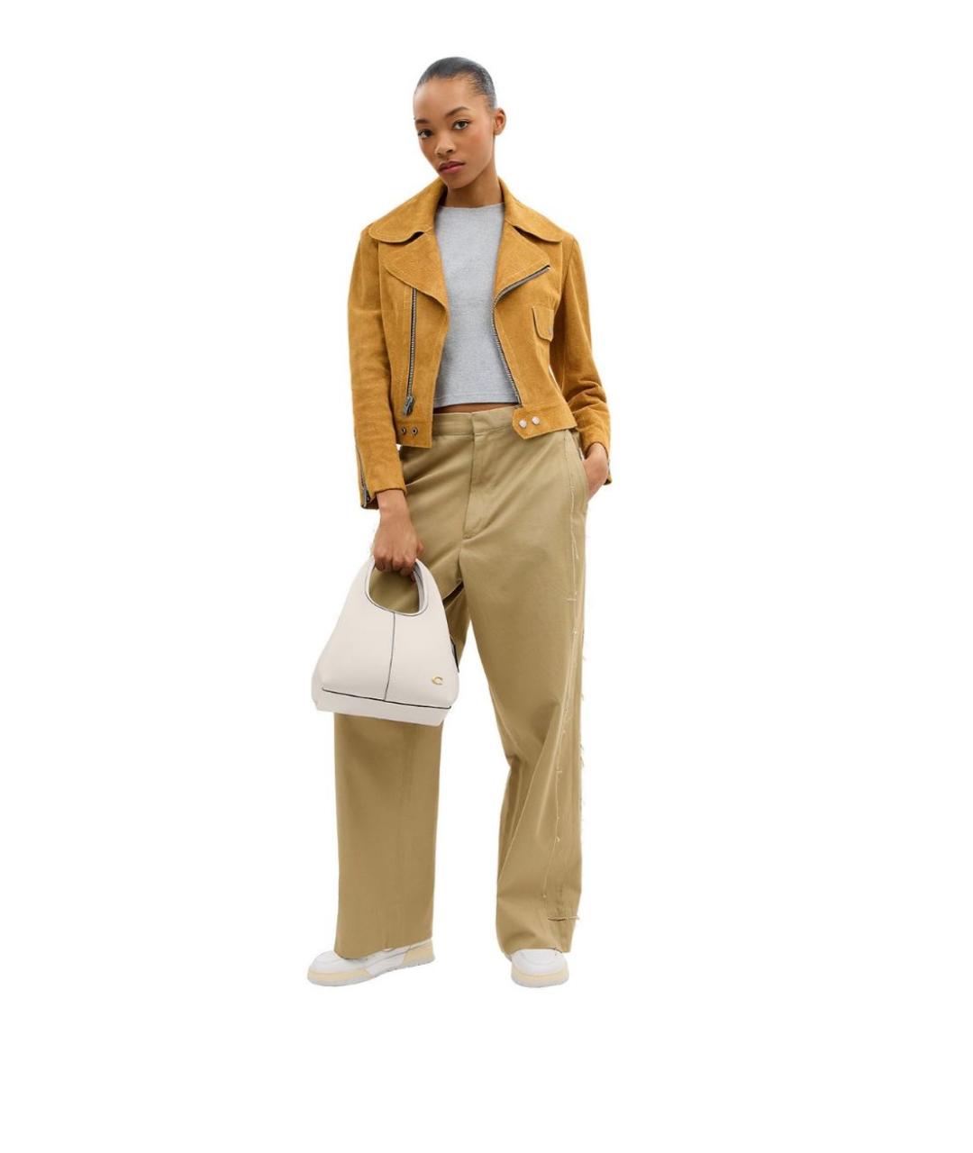 COACH Белая кожаная сумка через плечо, фото 7