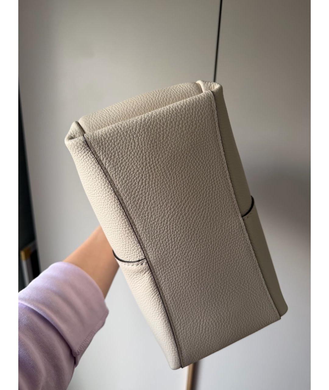 COACH Белая кожаная сумка через плечо, фото 6