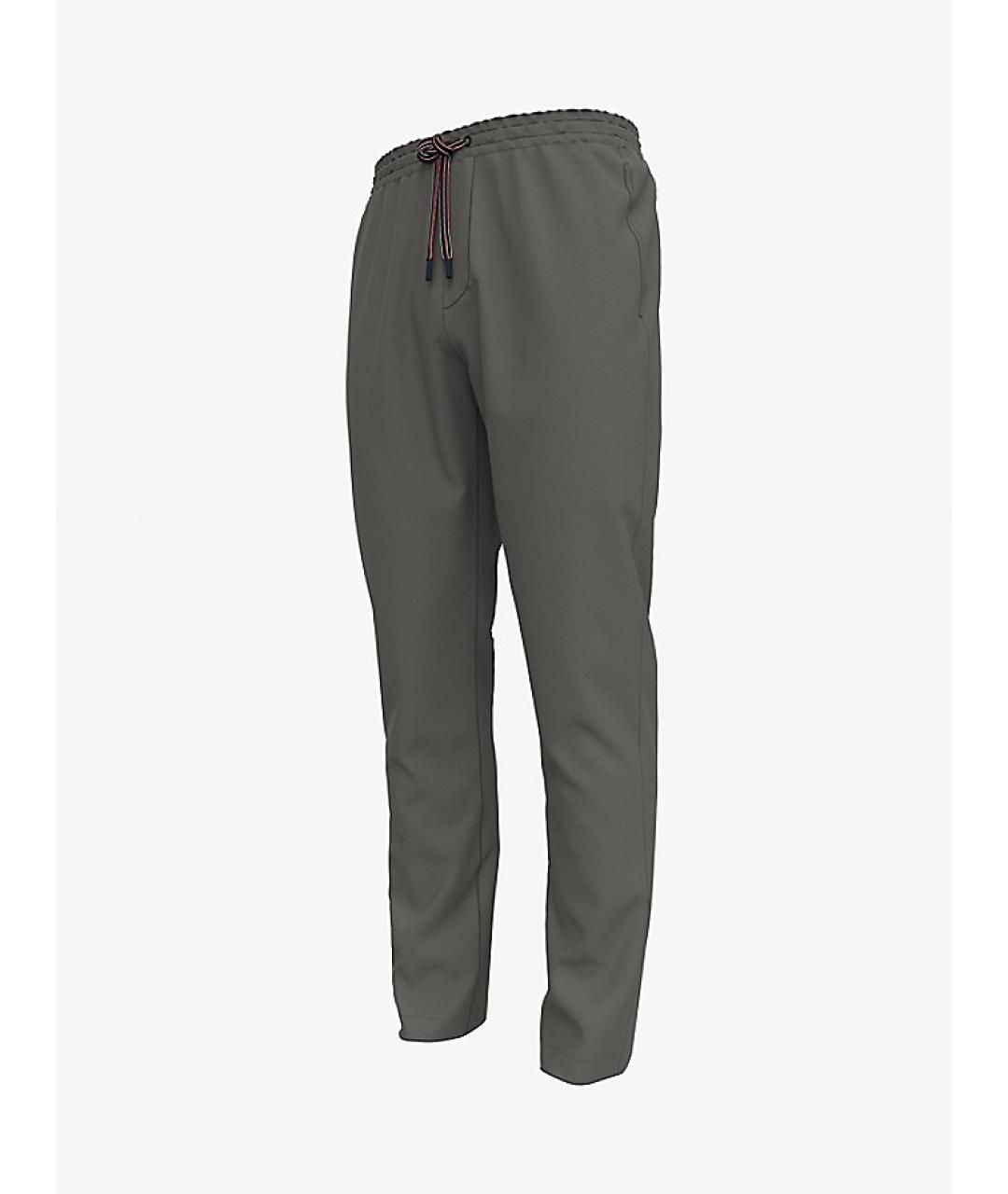 TOMMY HILFIGER Серые хлопковые повседневные брюки, фото 3