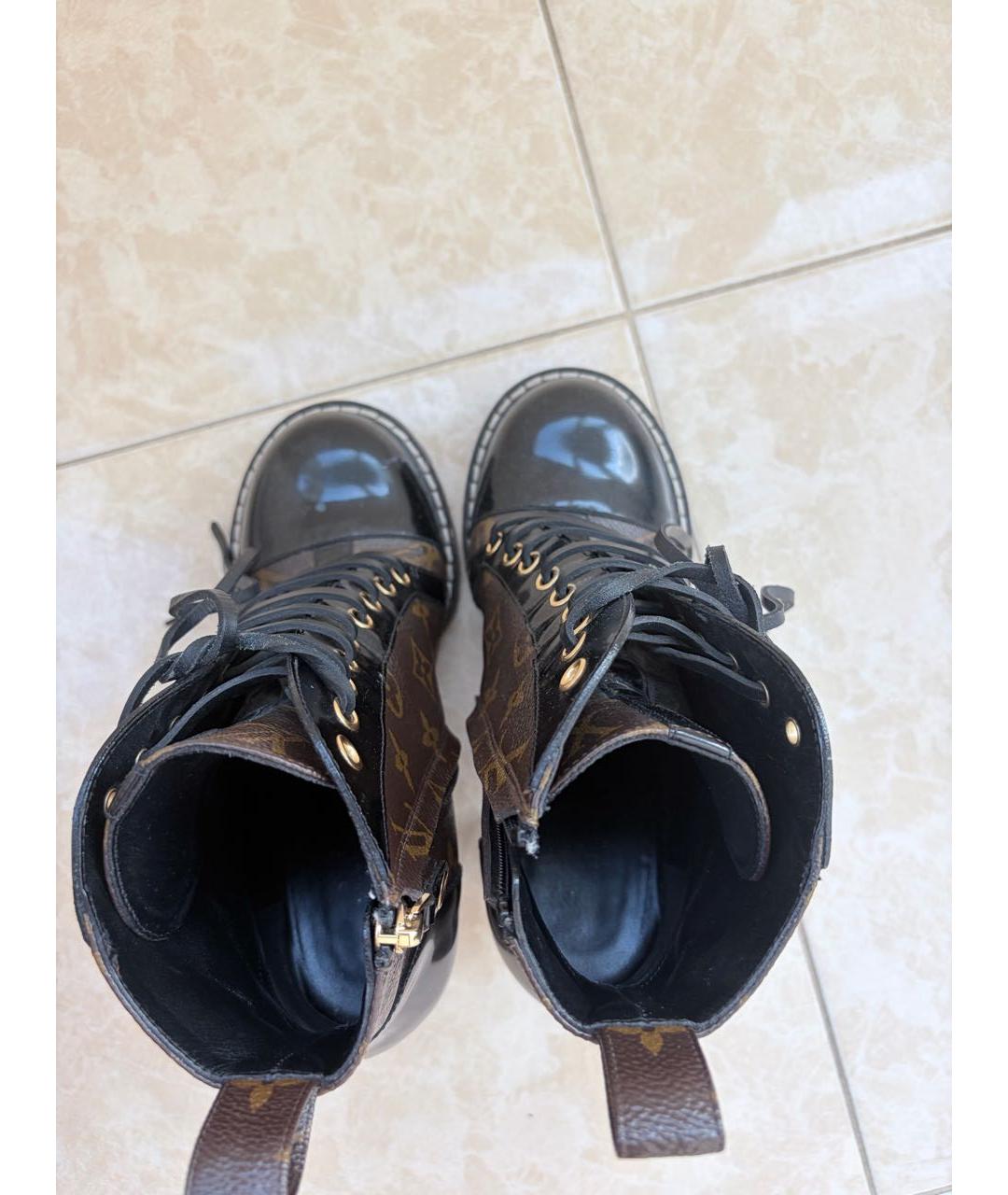 LOUIS VUITTON Коричневые кожаные ботильоны, фото 3
