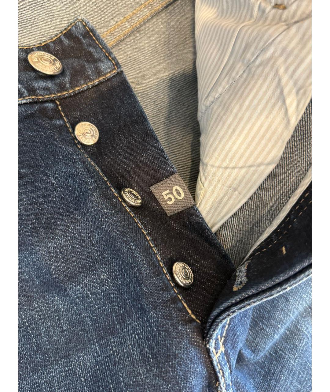 BRUNELLO CUCINELLI Темно-синие прямые джинсы, фото 4