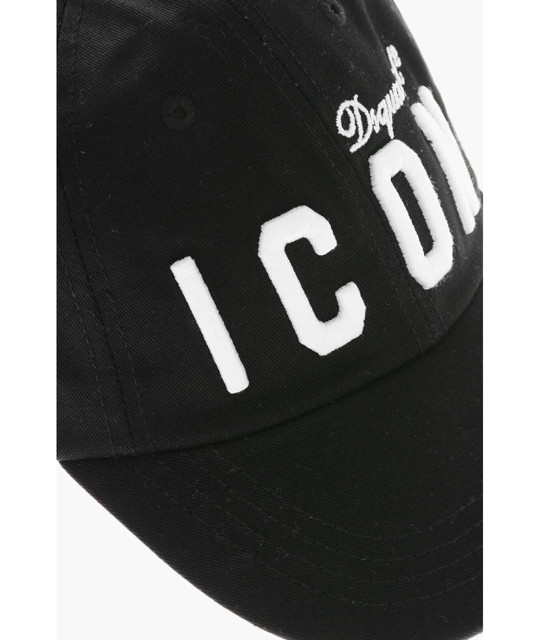 DSQUARED2 Черная хлопковая кепка, фото 2