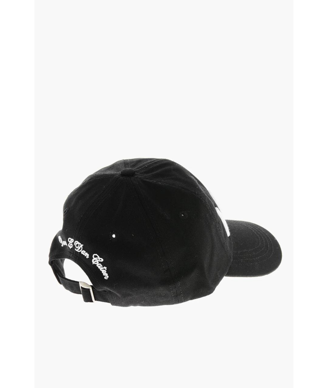 DSQUARED2 Черная хлопковая кепка, фото 3