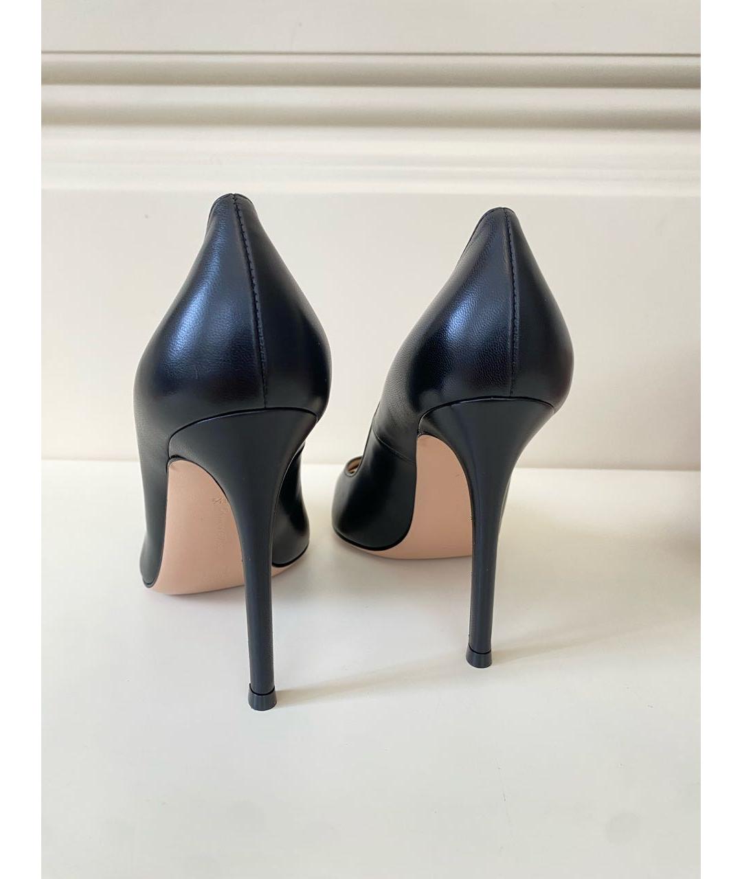 GIANVITO ROSSI Черные кожаные туфли, фото 5