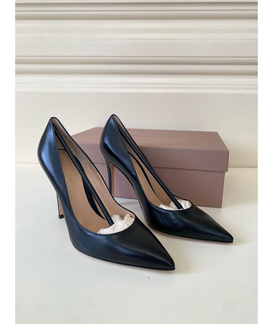 GIANVITO ROSSI Черные кожаные туфли, фото 2