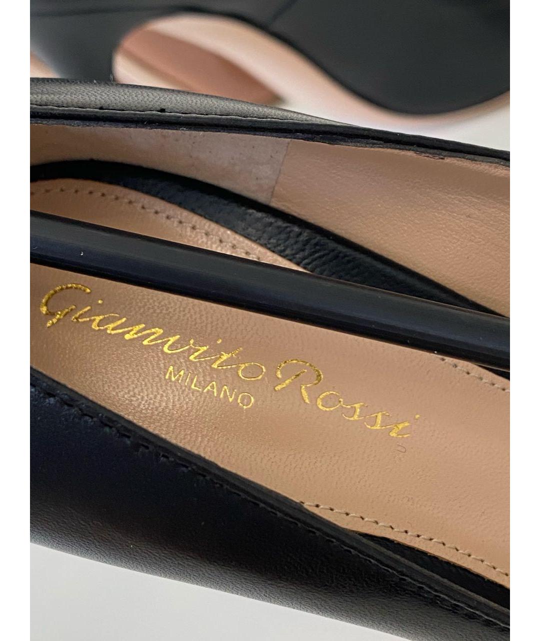 GIANVITO ROSSI Черные кожаные туфли, фото 7