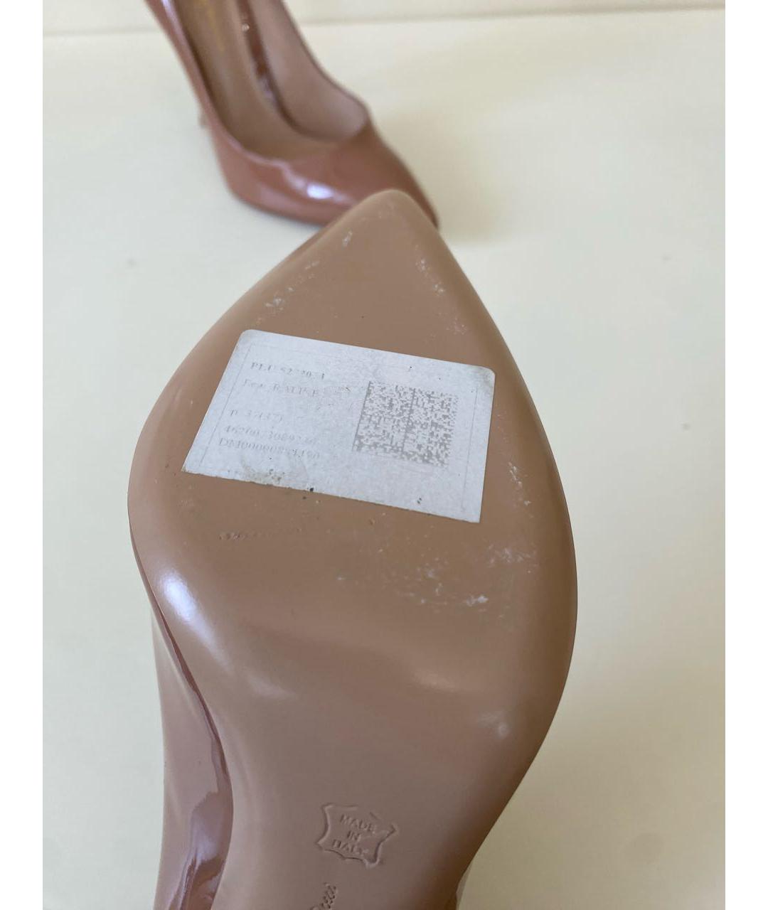 GIANVITO ROSSI Бежевые туфли из лакированной кожи, фото 3