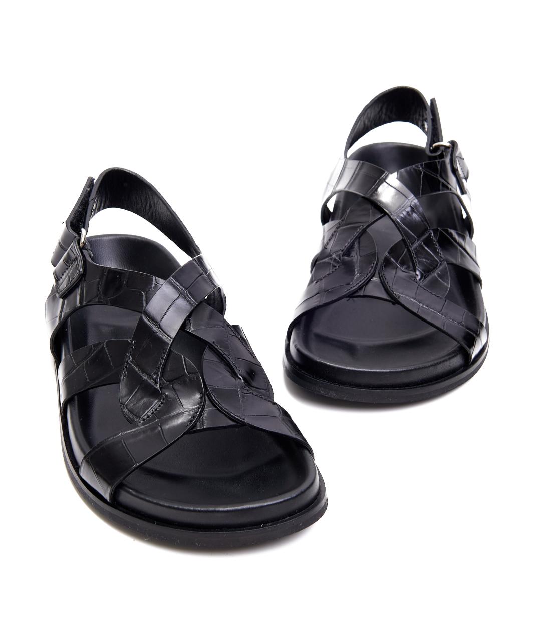 TOTEME Черные кожаные шлепанцы, фото 4