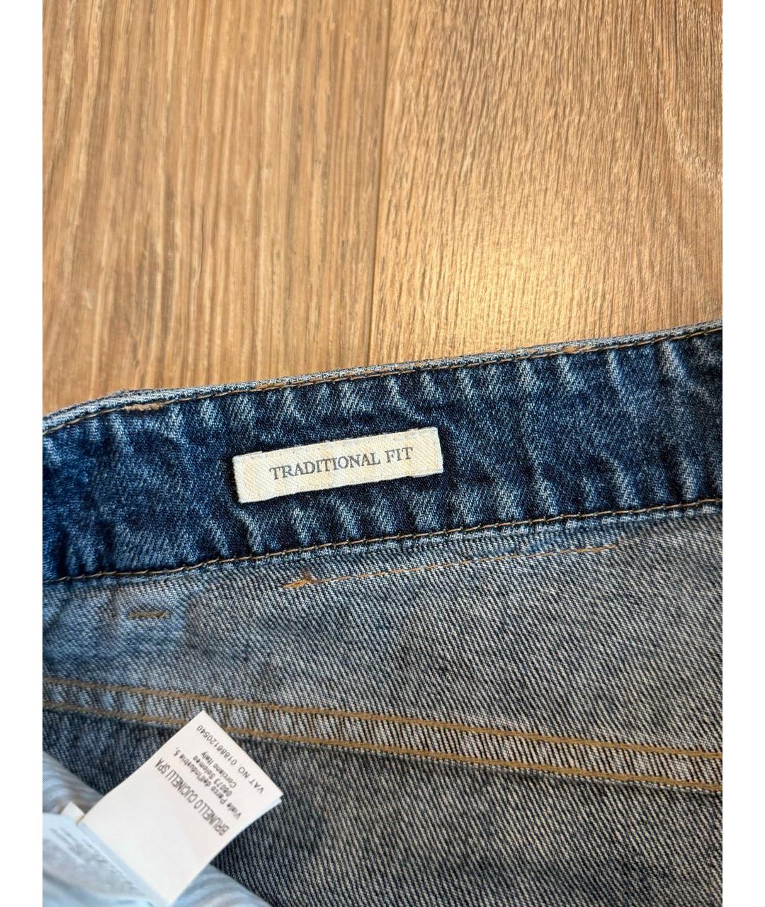 BRUNELLO CUCINELLI Синие прямые джинсы, фото 4