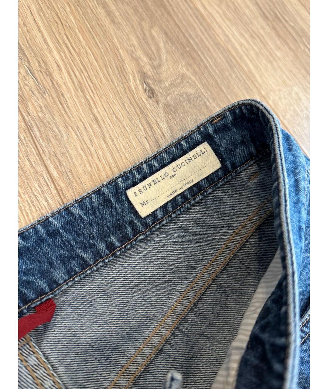 BRUNELLO CUCINELLI Синие прямые джинсы, фото 3
