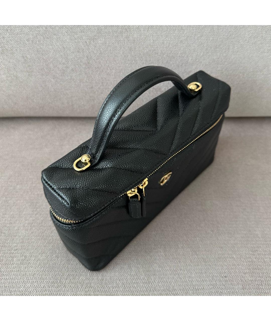 CHANEL Черная кожаная сумка через плечо, фото 5
