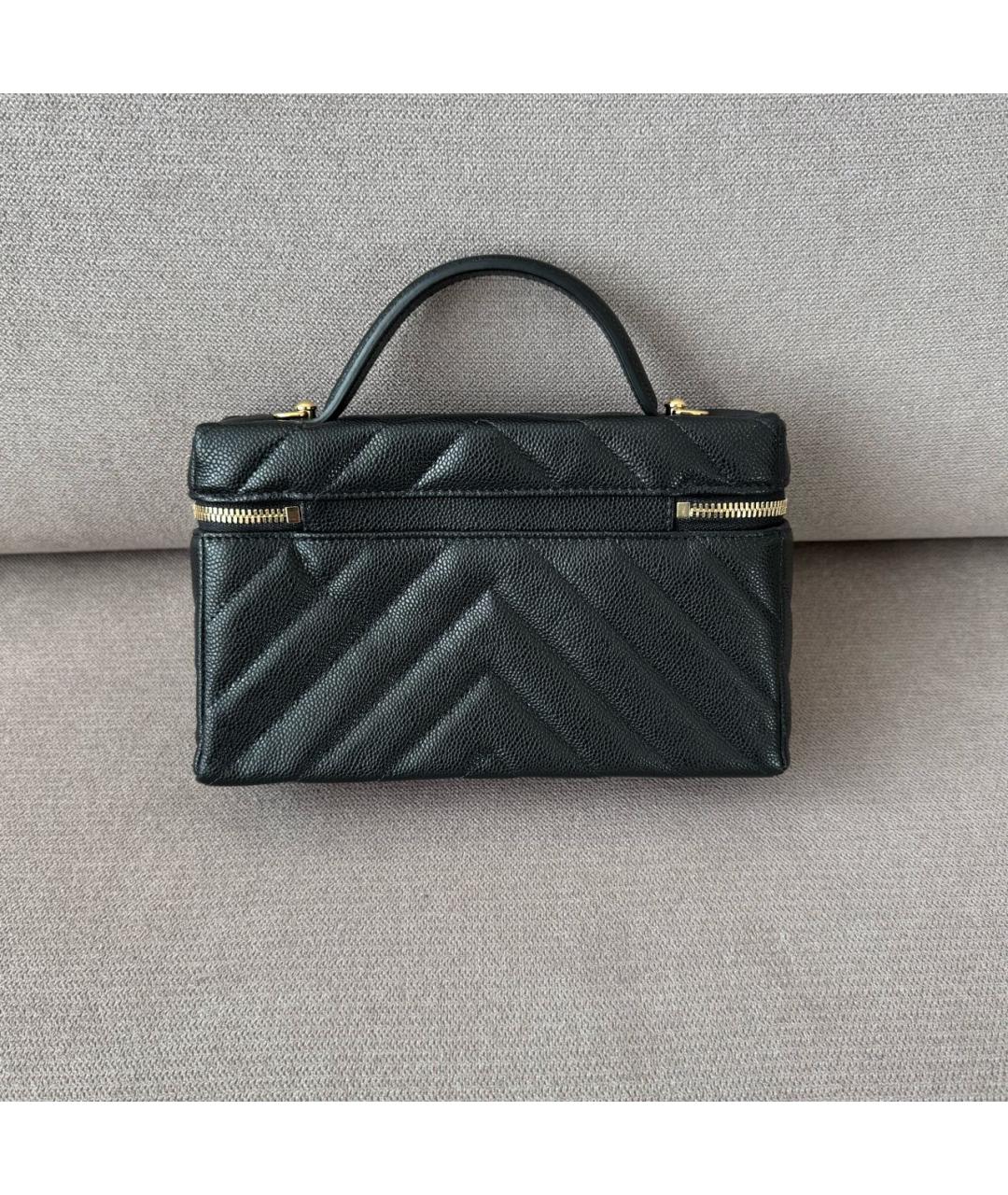 CHANEL Черная кожаная сумка через плечо, фото 3