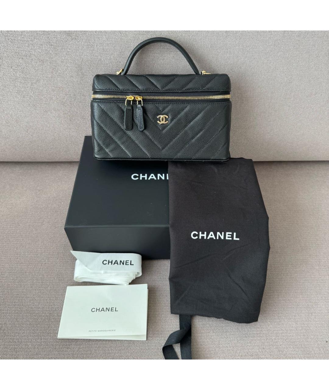 CHANEL Черная кожаная сумка через плечо, фото 8