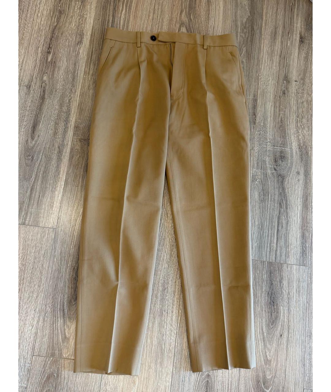 ERMENEGILDO ZEGNA XXX Горчичные классические брюки, фото 2