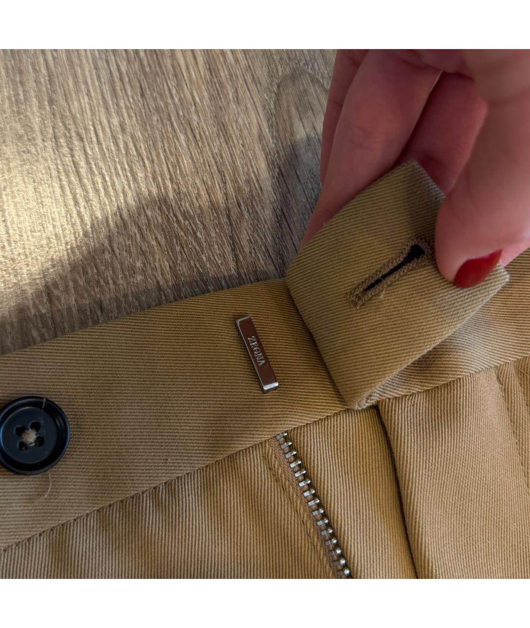 ERMENEGILDO ZEGNA XXX Горчичные классические брюки, фото 3