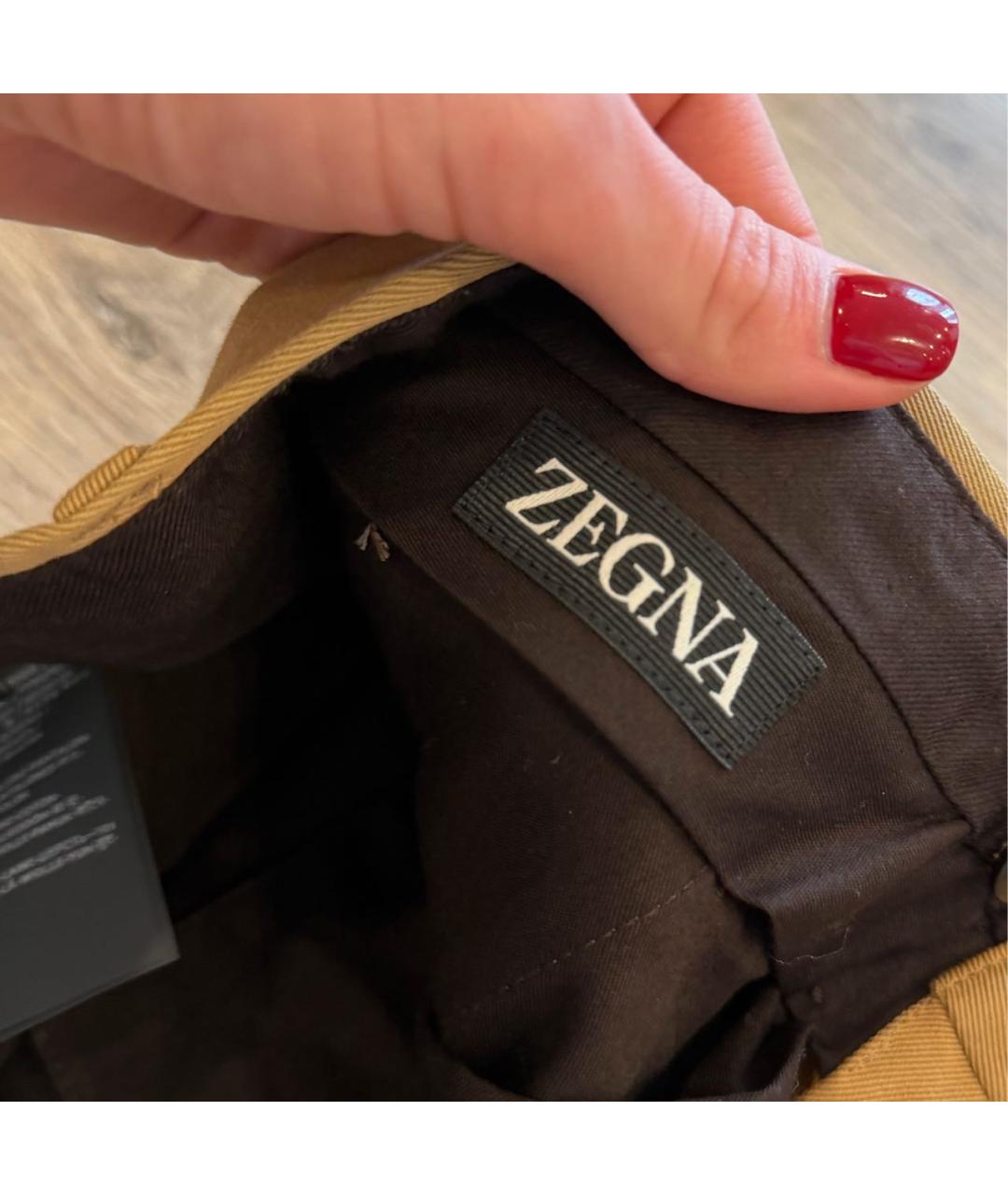 ERMENEGILDO ZEGNA XXX Горчичные классические брюки, фото 4