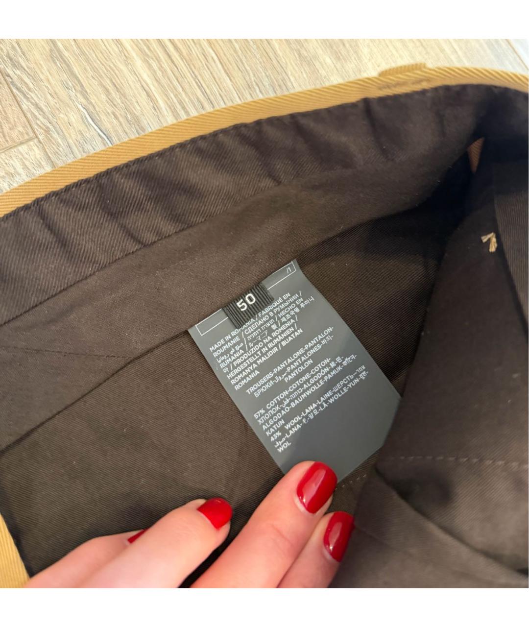 ERMENEGILDO ZEGNA XXX Горчичные классические брюки, фото 5