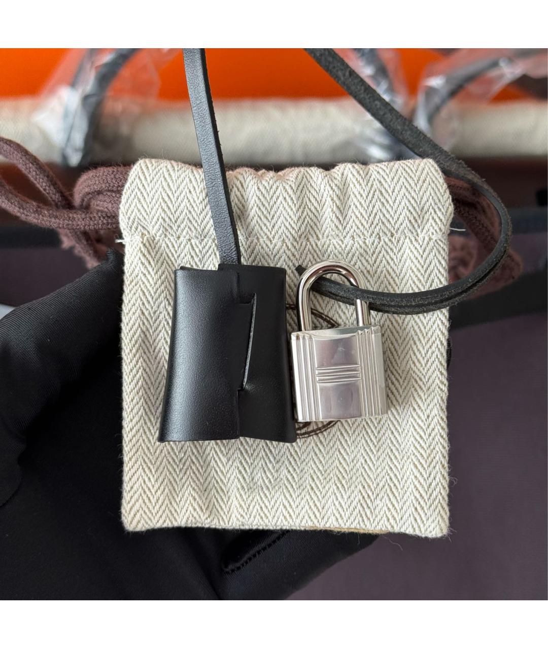 HERMES Фиолетовая кожаная сумка через плечо, фото 8