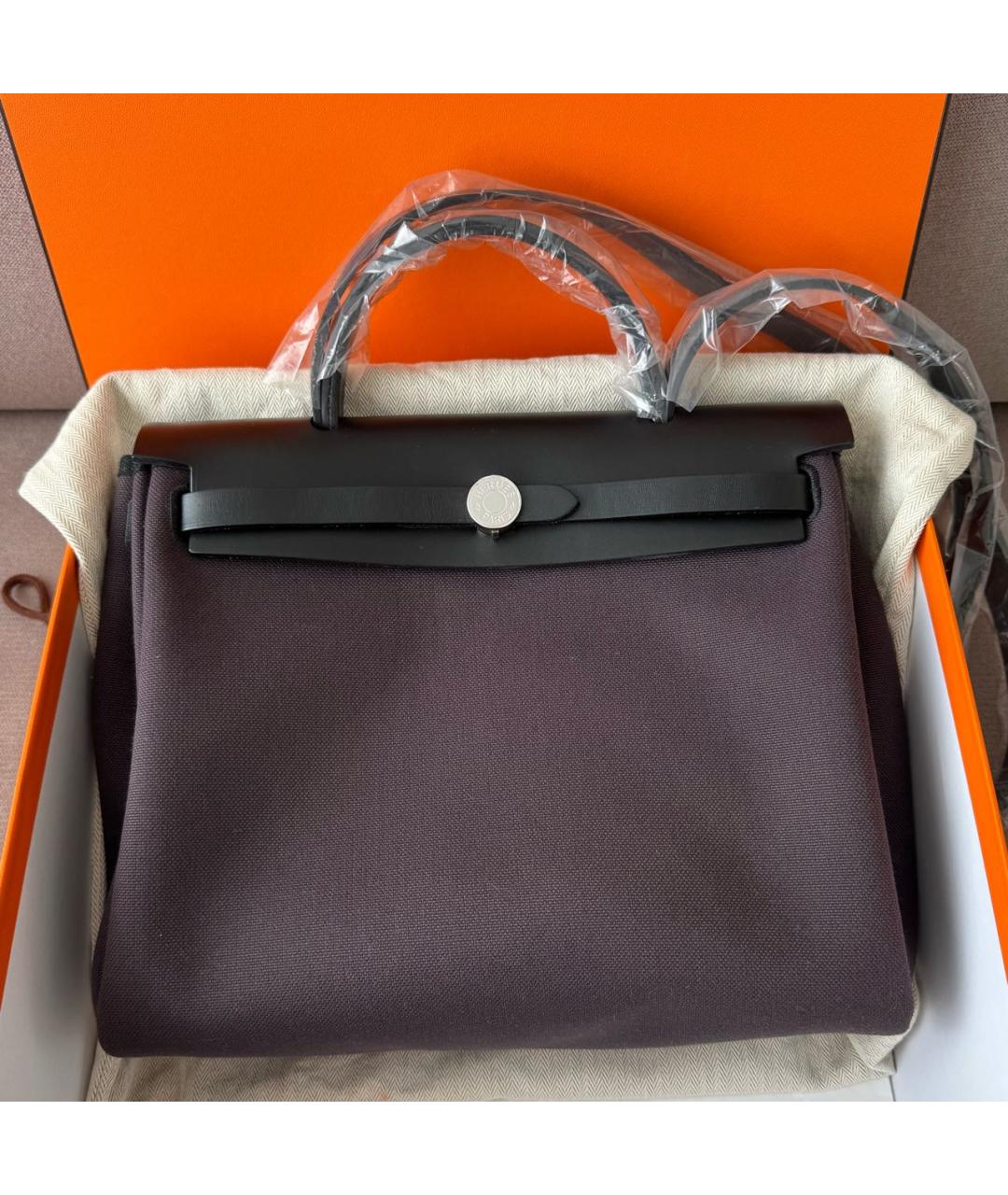 HERMES Фиолетовая кожаная сумка через плечо, фото 2