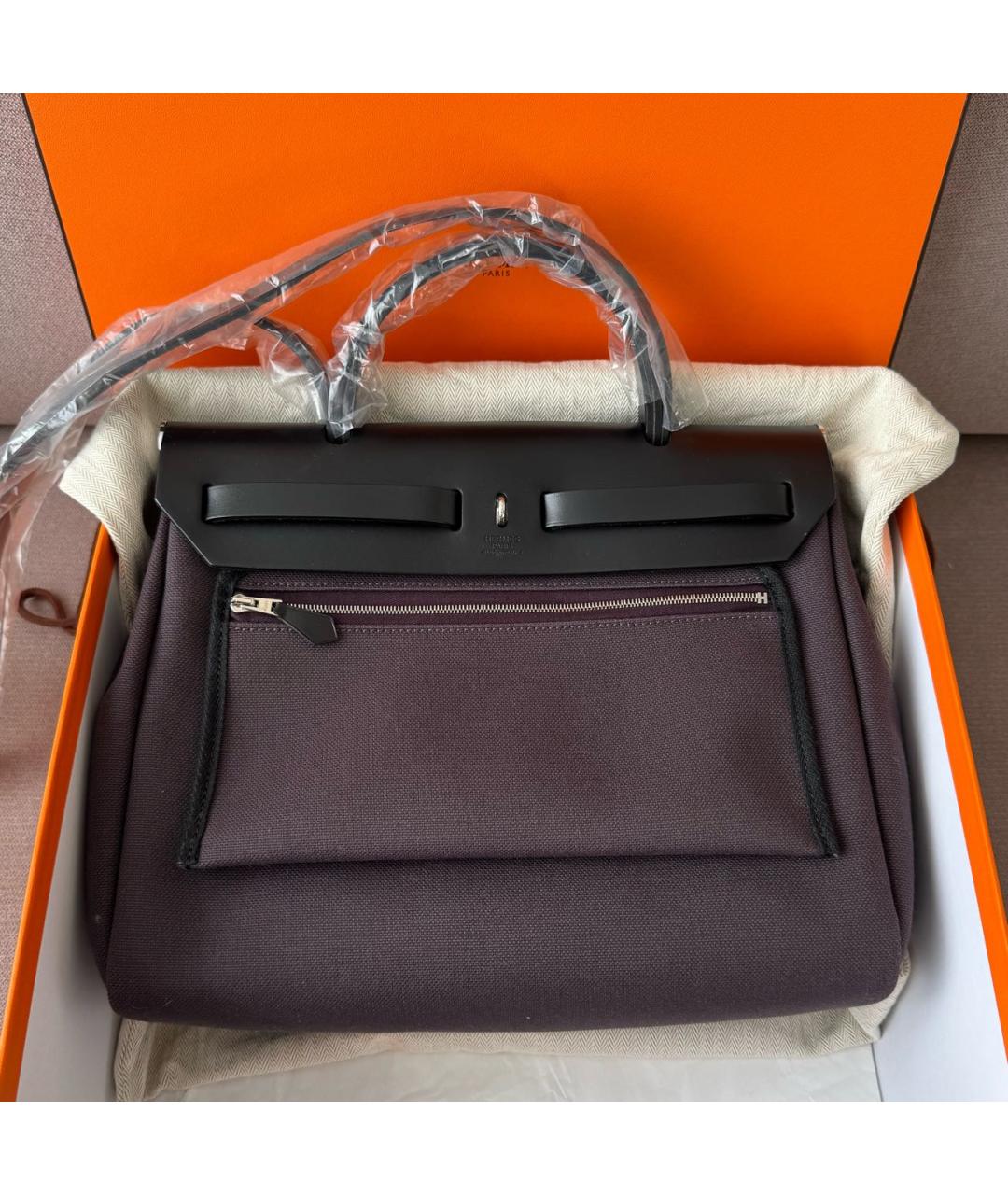 HERMES Фиолетовая кожаная сумка через плечо, фото 3