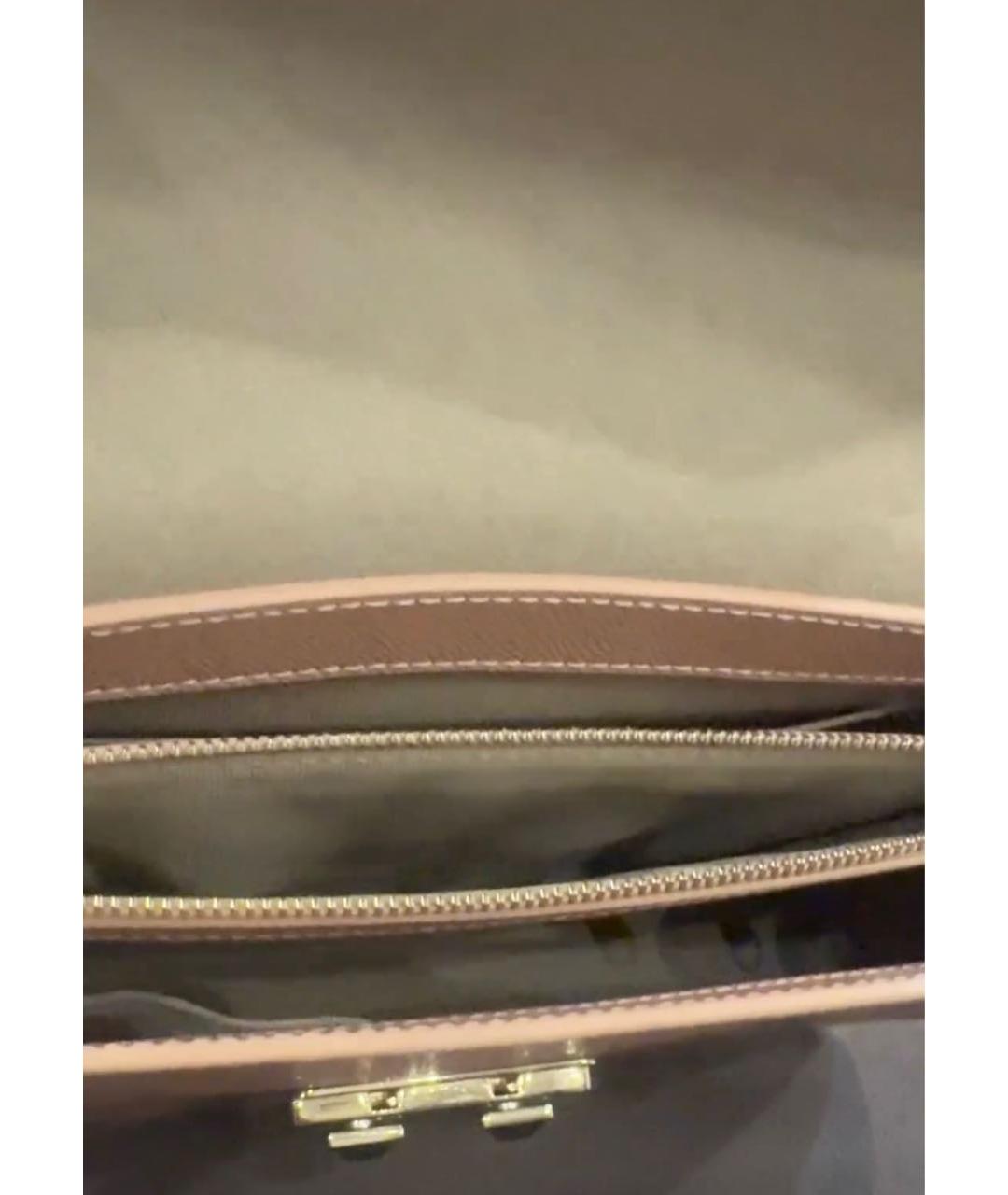 FURLA Бежевая кожаная сумка через плечо, фото 3