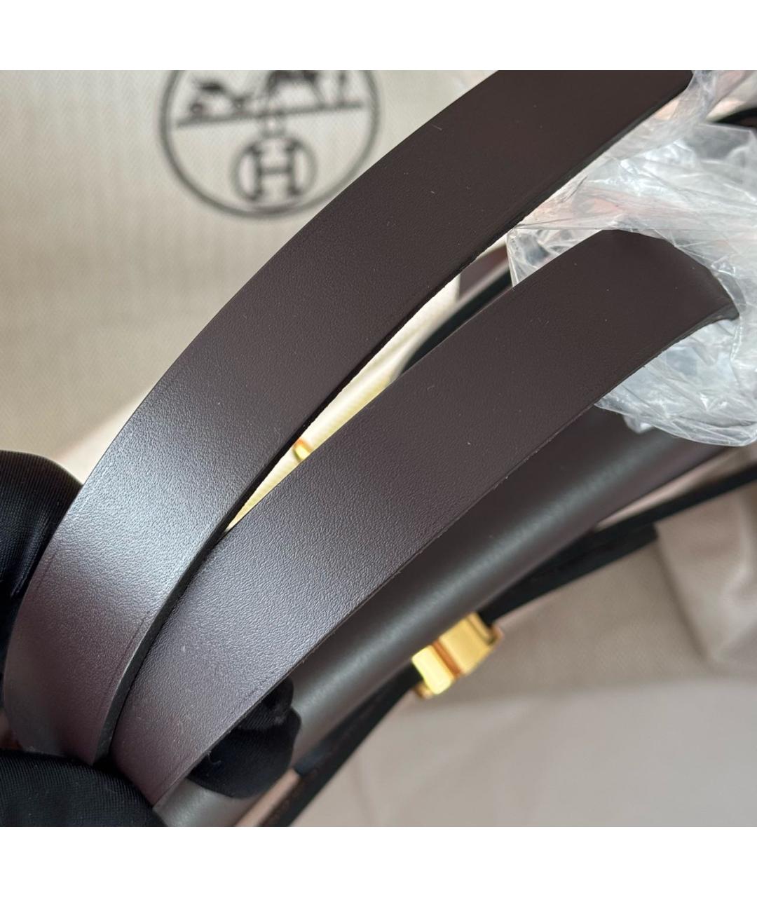 HERMES Коричневая кожаная сумка через плечо, фото 7