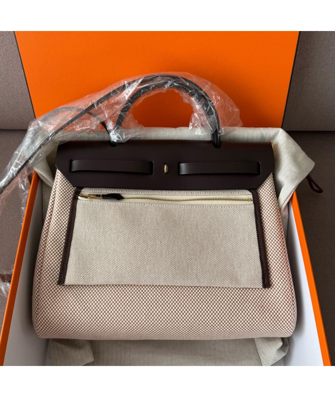 HERMES Коричневая кожаная сумка через плечо, фото 3