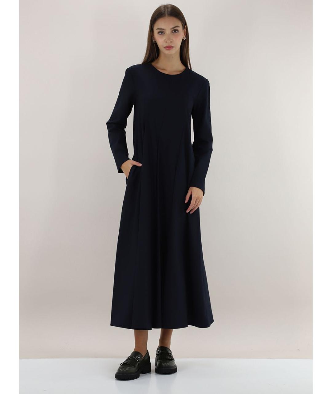 MEIMEIJ Черное вискозное повседневное платье, фото 7