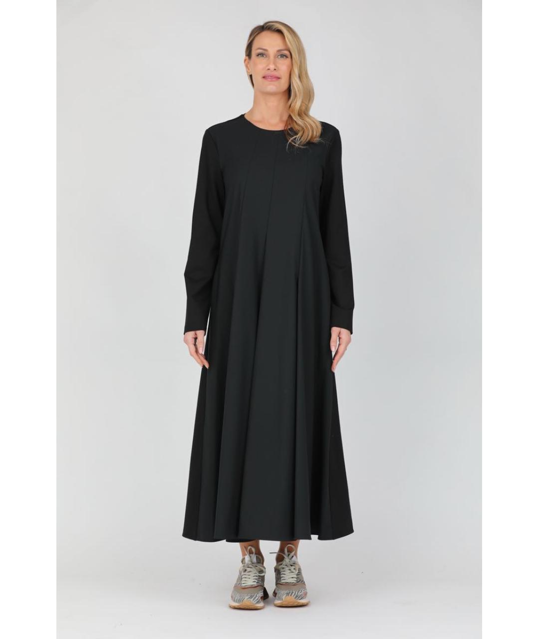MEIMEIJ Черное вискозное повседневное платье, фото 8