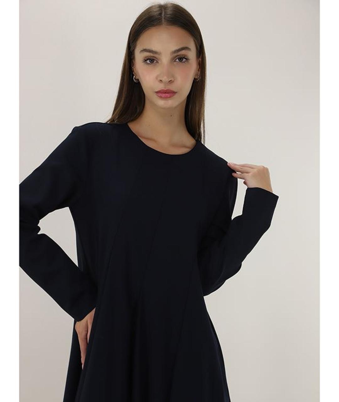 MEIMEIJ Черное вискозное повседневное платье, фото 6