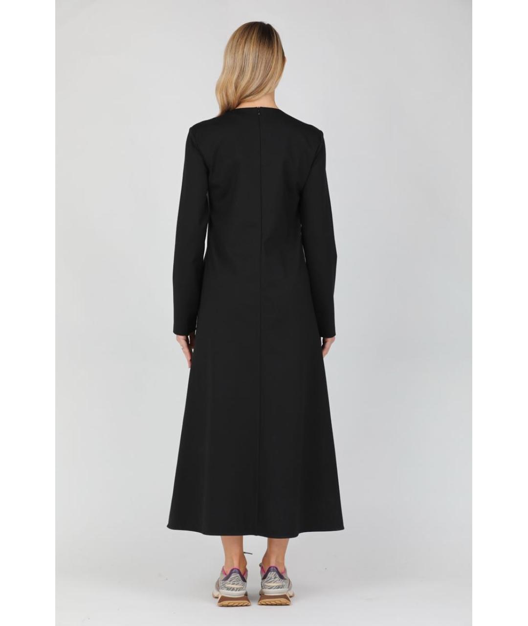 MEIMEIJ Черное вискозное повседневное платье, фото 2