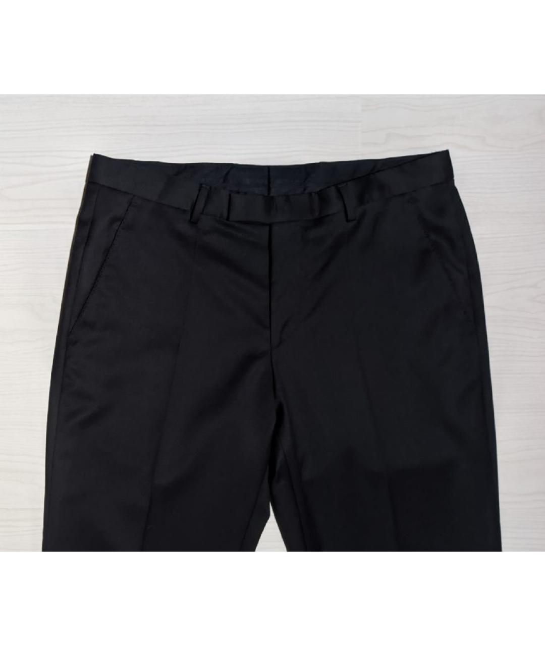 HUGO BOSS Черные шерстяные классические брюки, фото 2