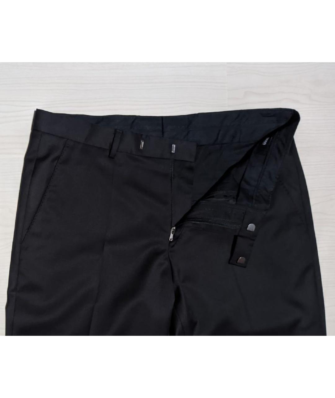 HUGO BOSS Черные шерстяные классические брюки, фото 3