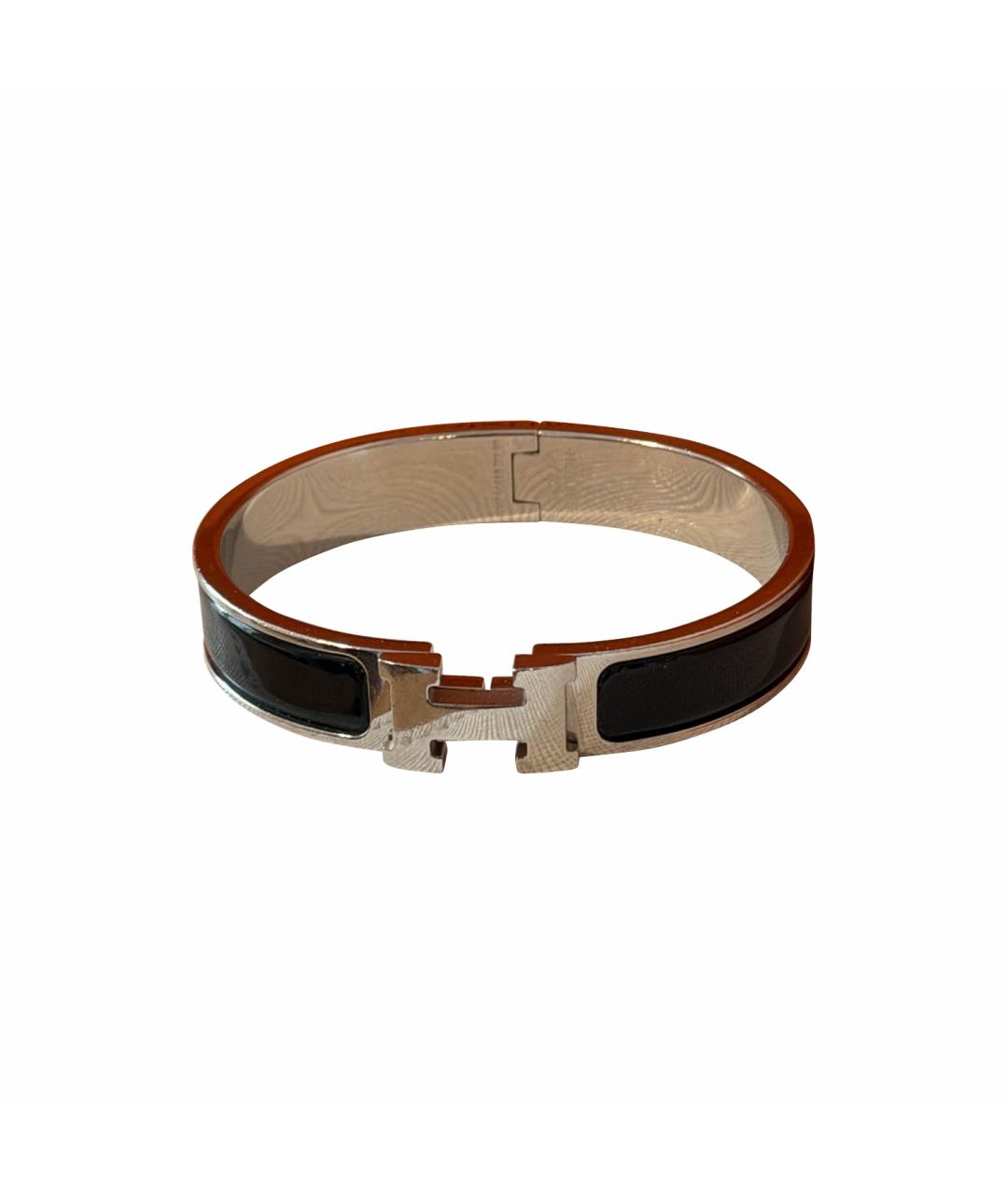 HERMES Черный металлический браслет, фото 1