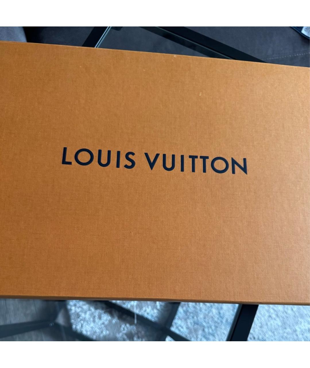 LOUIS VUITTON Бежевый шелковый платок, фото 9