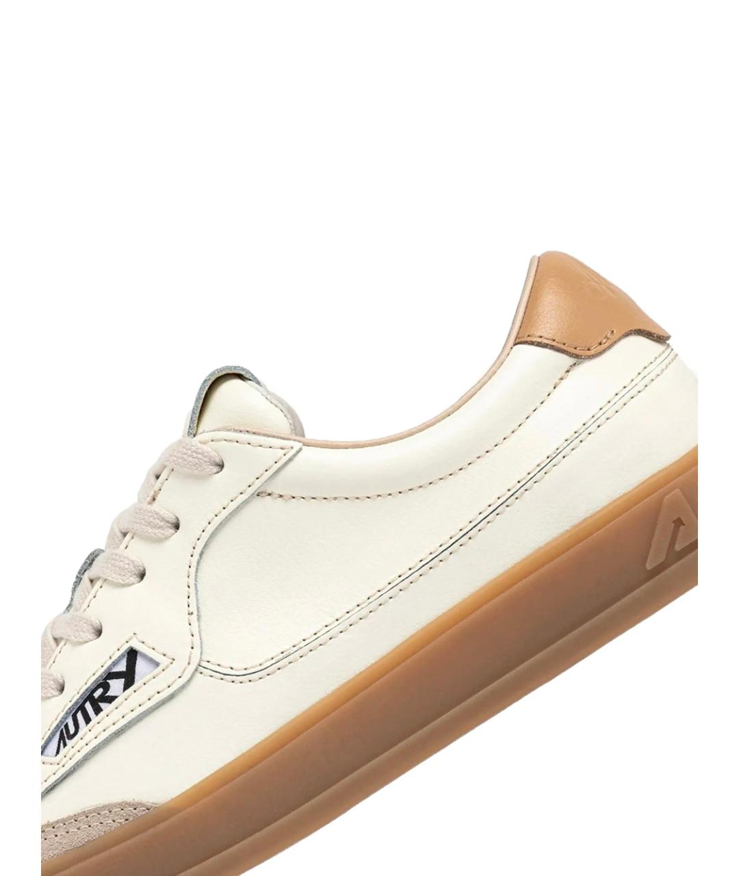 AUTRY Бежевые кожаные низкие кроссовки / кеды, фото 4