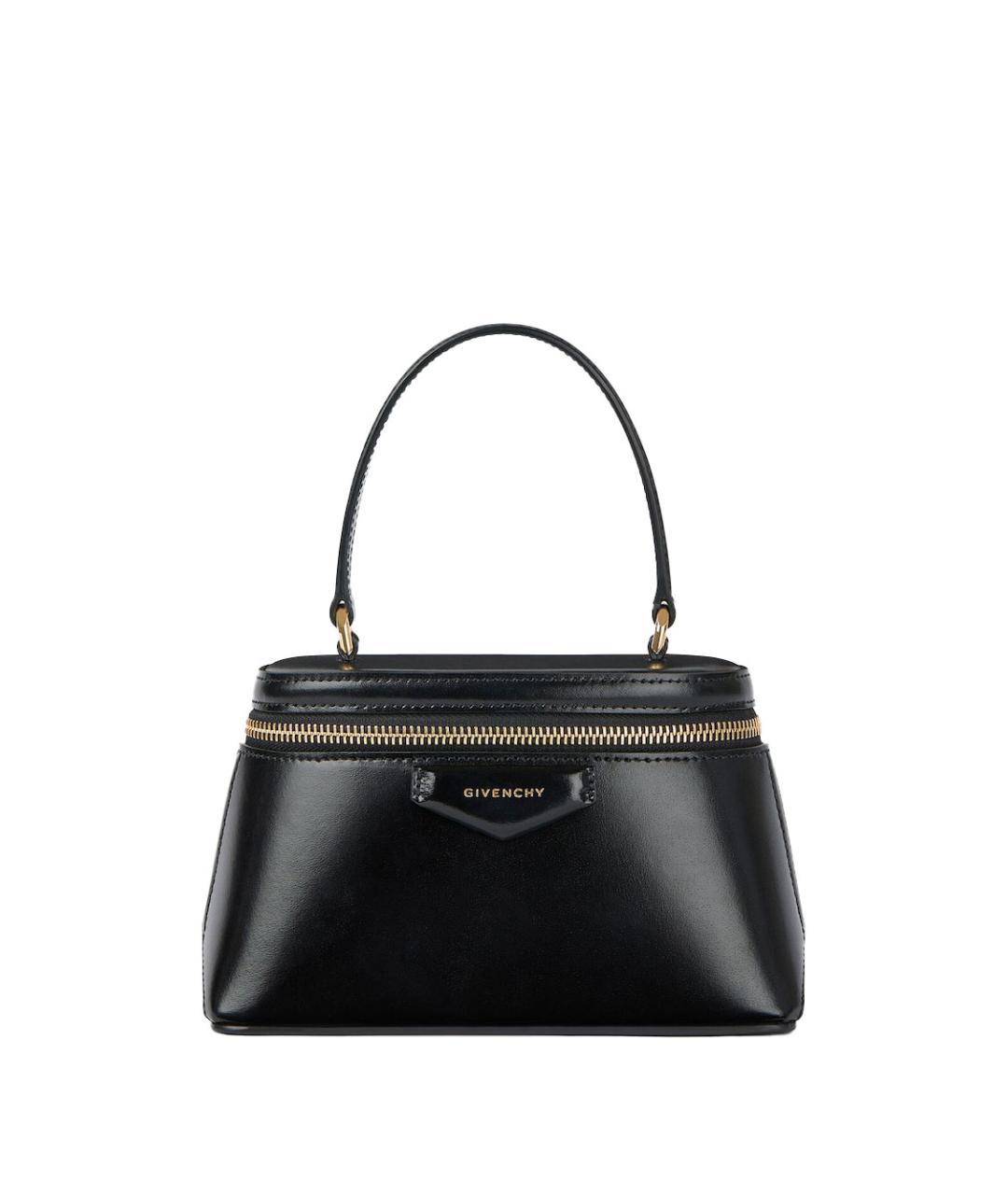 GIVENCHY Черная кожаная сумка с короткими ручками, фото 1