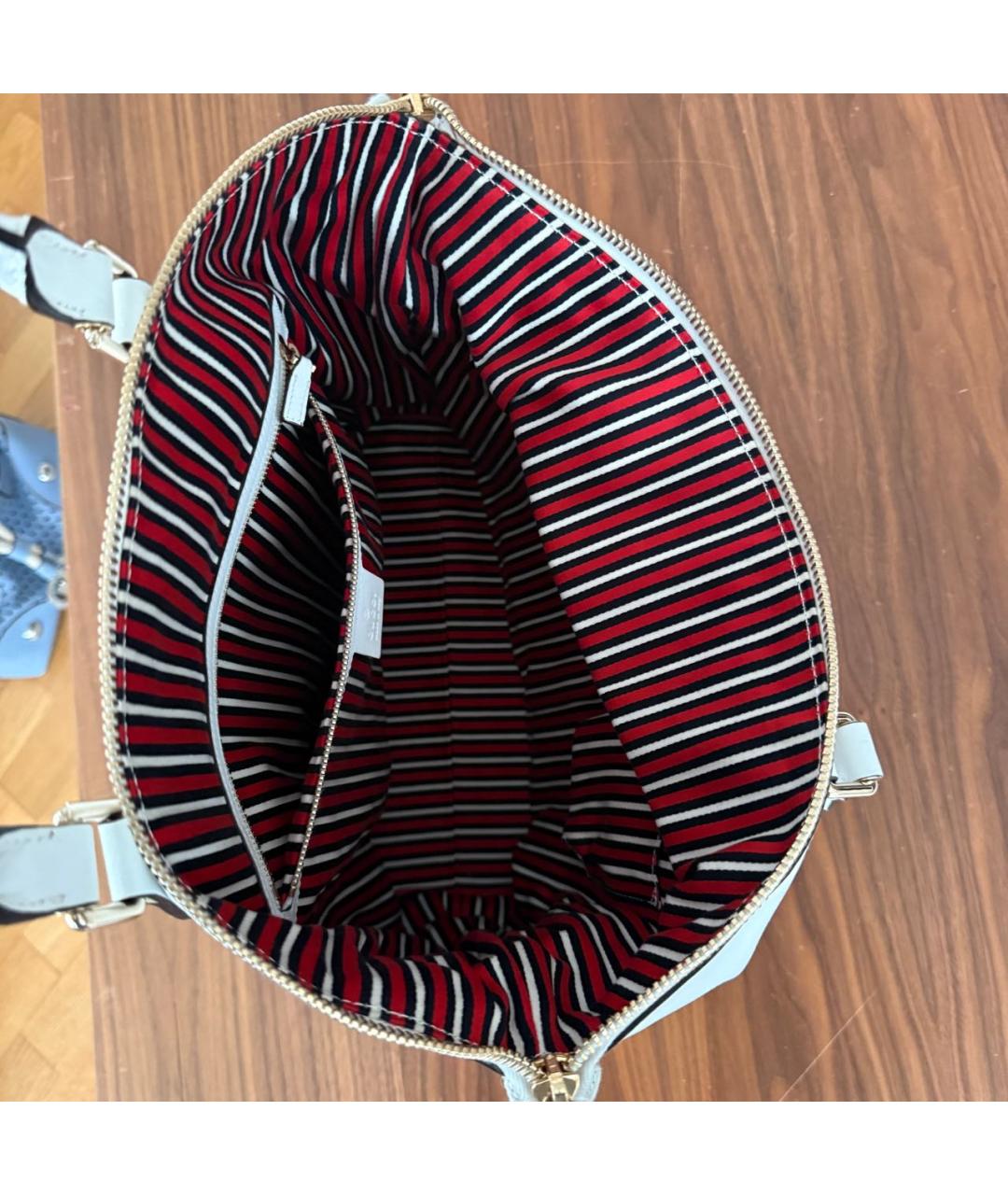 GUCCI Белая кожаная сумка тоут, фото 4