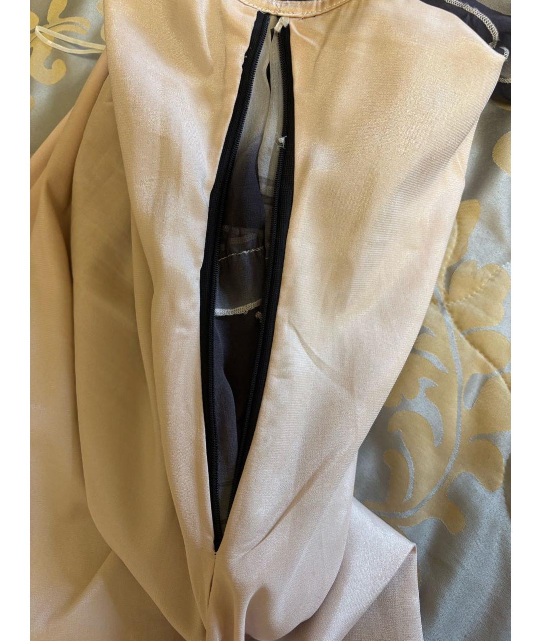 BLUMARINE Антрацитовое шифоновое вечернее платье, фото 3