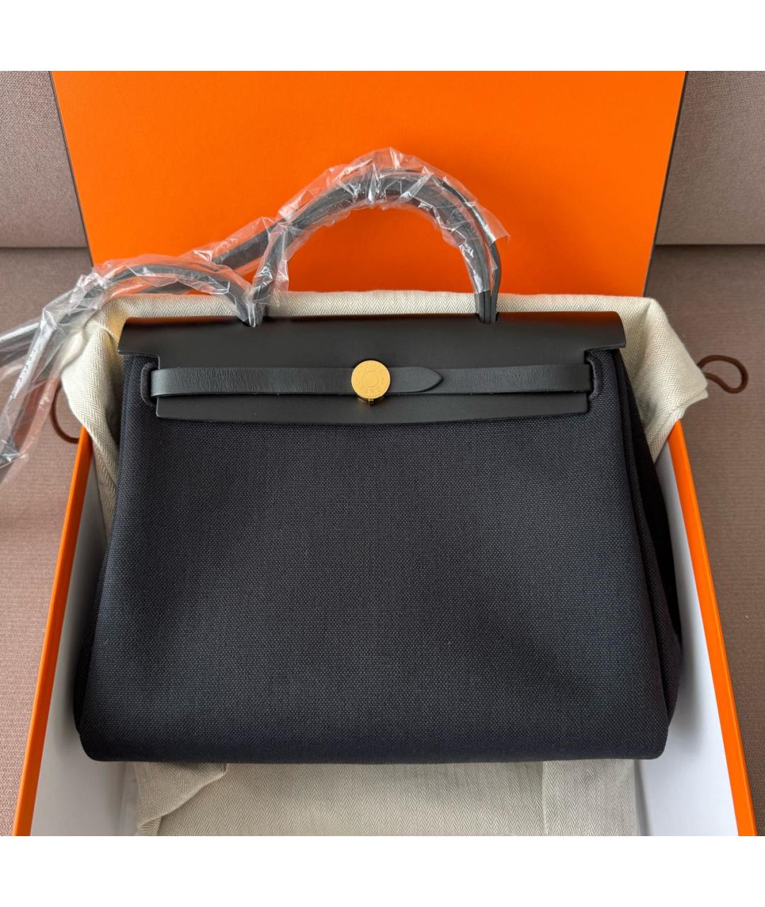 HERMES Черная кожаная сумка через плечо, фото 2