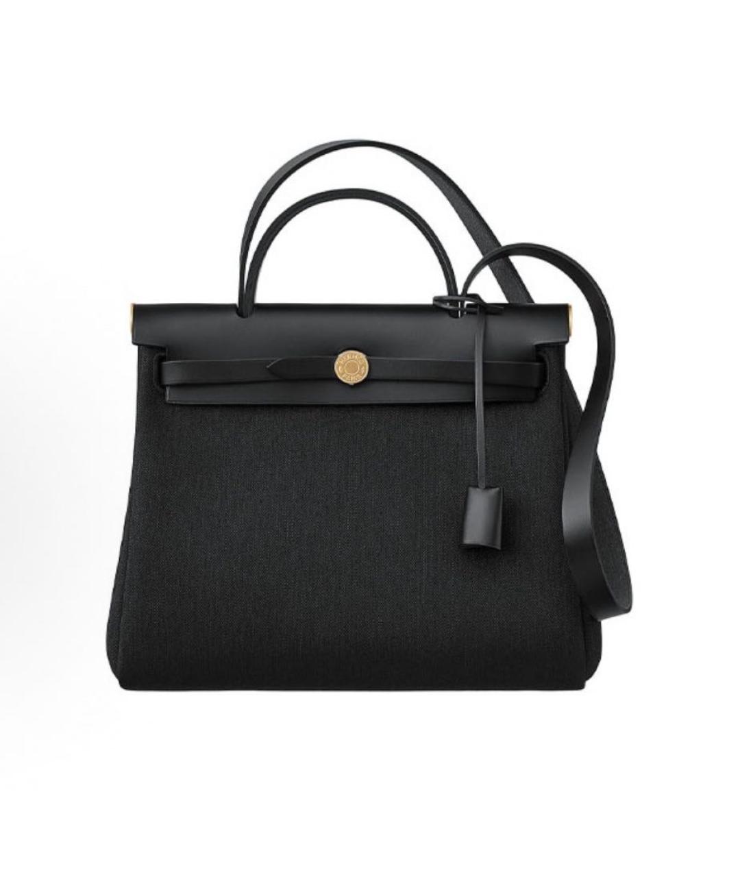 HERMES Черная кожаная сумка через плечо, фото 1