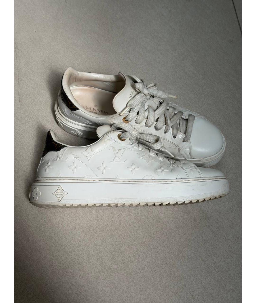 LOUIS VUITTON Белые кожаные кеды, фото 7