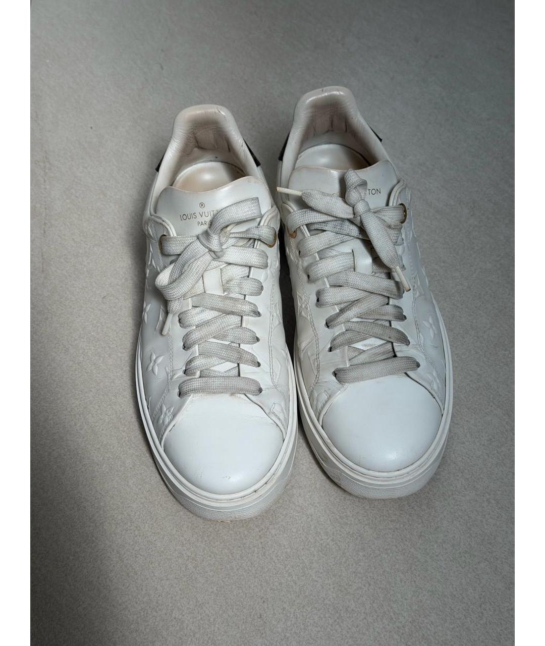 LOUIS VUITTON Белые кожаные кеды, фото 2