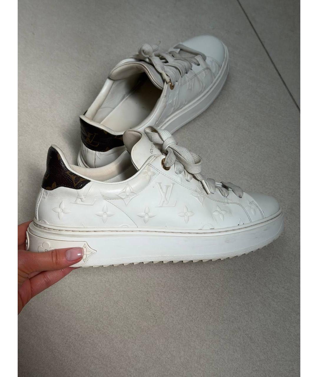 LOUIS VUITTON Белые кожаные кеды, фото 6