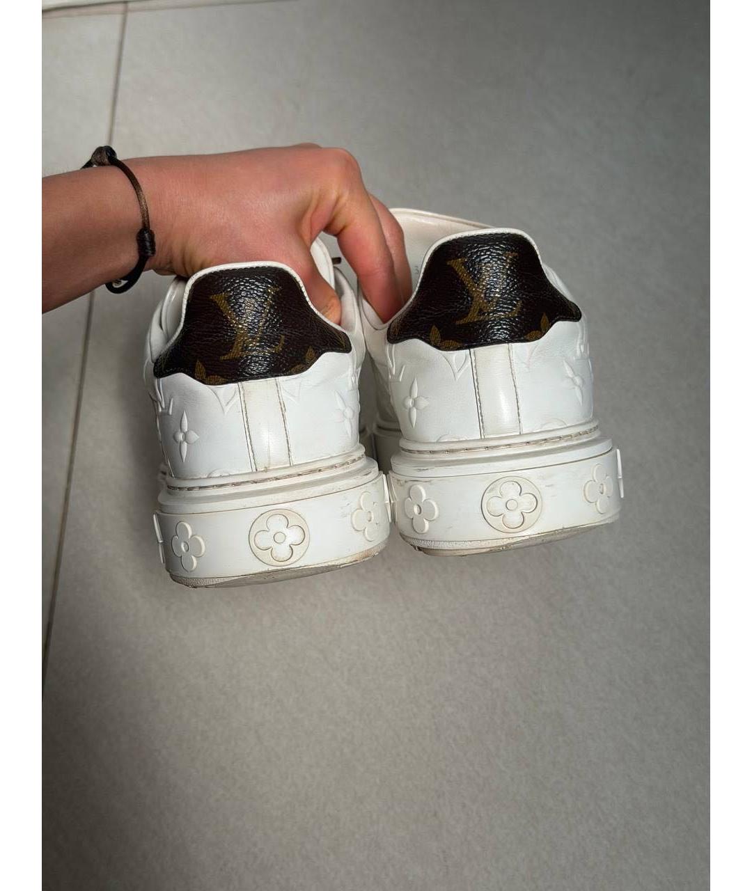 LOUIS VUITTON Белые кожаные кеды, фото 4