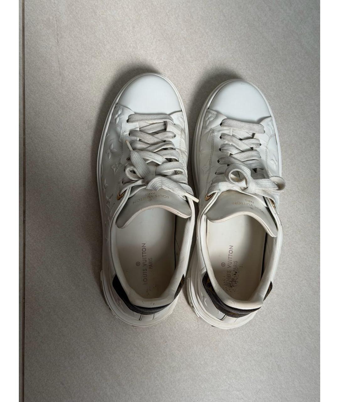 LOUIS VUITTON Белые кожаные кеды, фото 3