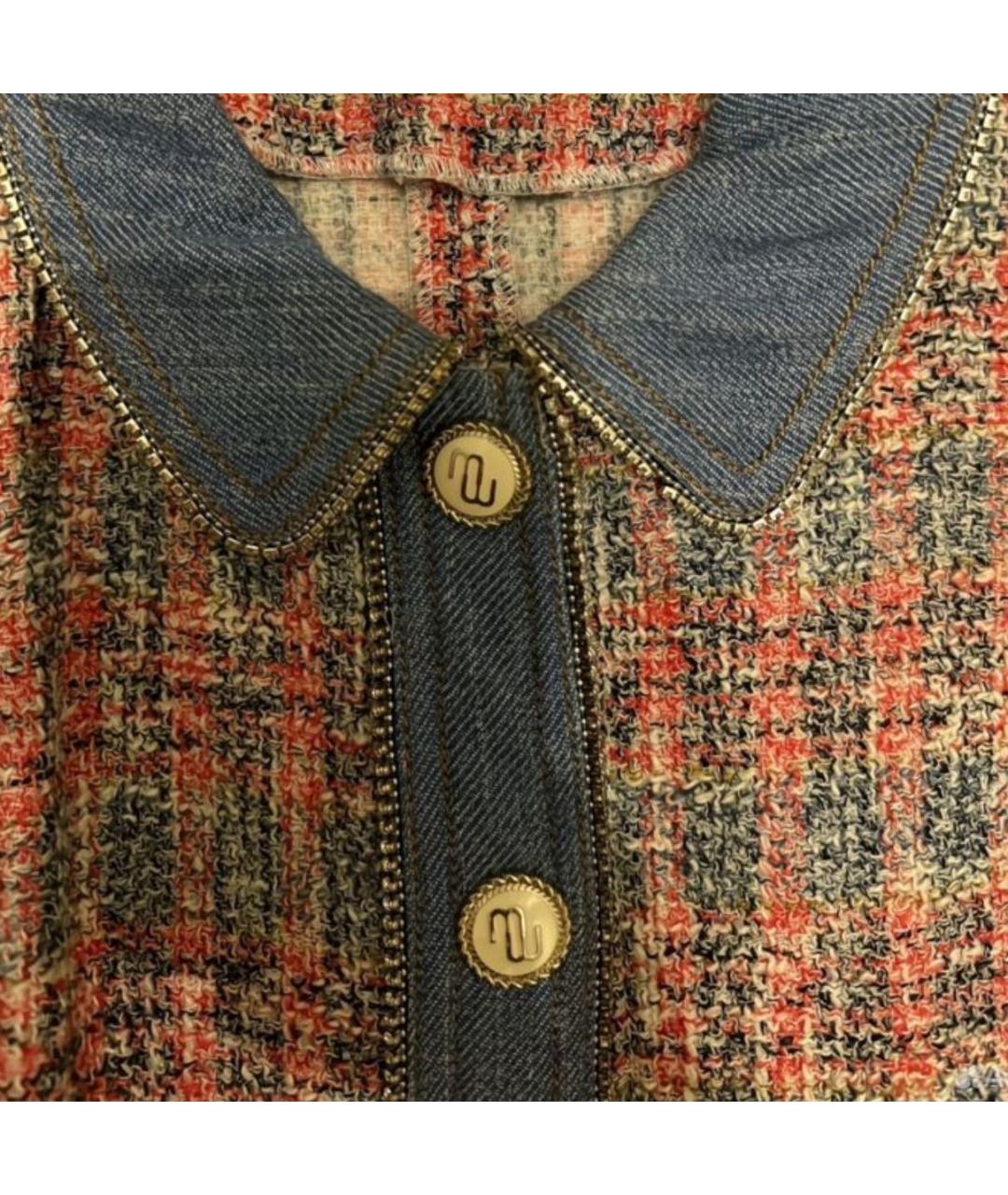 MAJE Розовое твидовое повседневное платье, фото 3